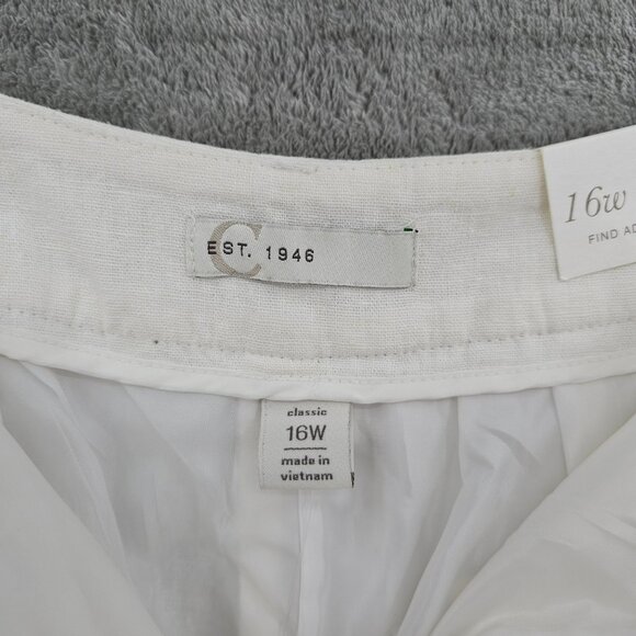 Cato Linen Blend Trousers Pants 16W Ivory Off White Fully Lined Casual Plus New - Picture 2 of 13